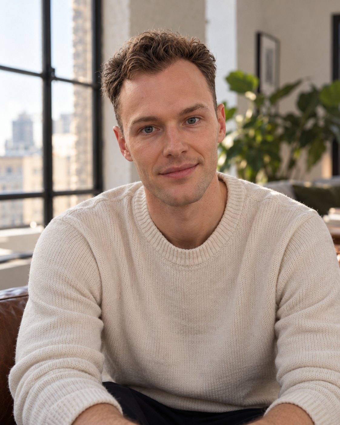 Kai Hatchman portrait in a cream jumper
